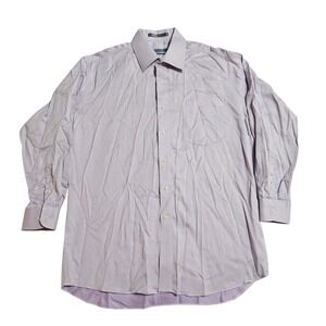 Forsyth of Canada Dress‎ Shirt Wrinkle Free Long Sleeve Lavender 16 1/2 32/33
